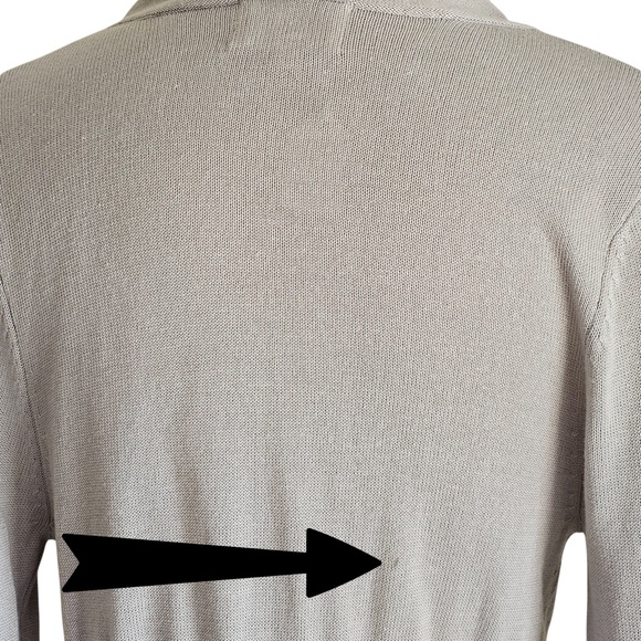 Shae Women’s Light Grey Knit Open Cardigan Sweater - Size M - Picture 5 of 6